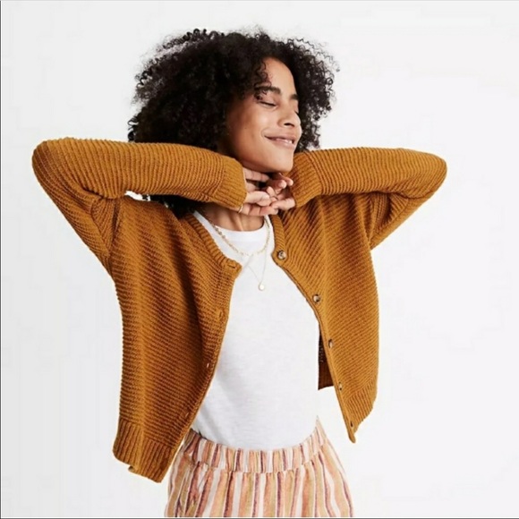 Madewell Sweaters - MADEWELL Deville Cardigan sweater knit mustard XXS